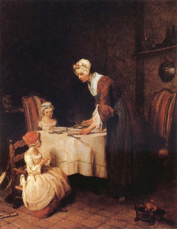 Jean Baptiste Simeon Chardin The Grace Norge oil painting art